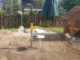 한국개발연구원, 푸르니어린이집 모래소독&모래보충