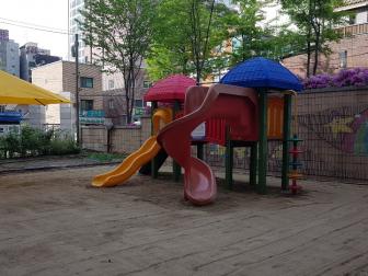창천 초등학교 모래 소독