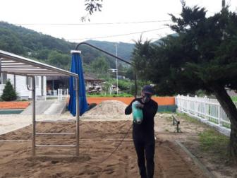 상리초등학교 모래소독